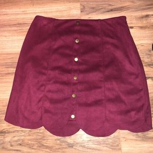 Red/burgundy skirt
